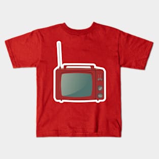 Old TV. Old age single icon in flat style vector symbol illustration. Kids T-Shirt